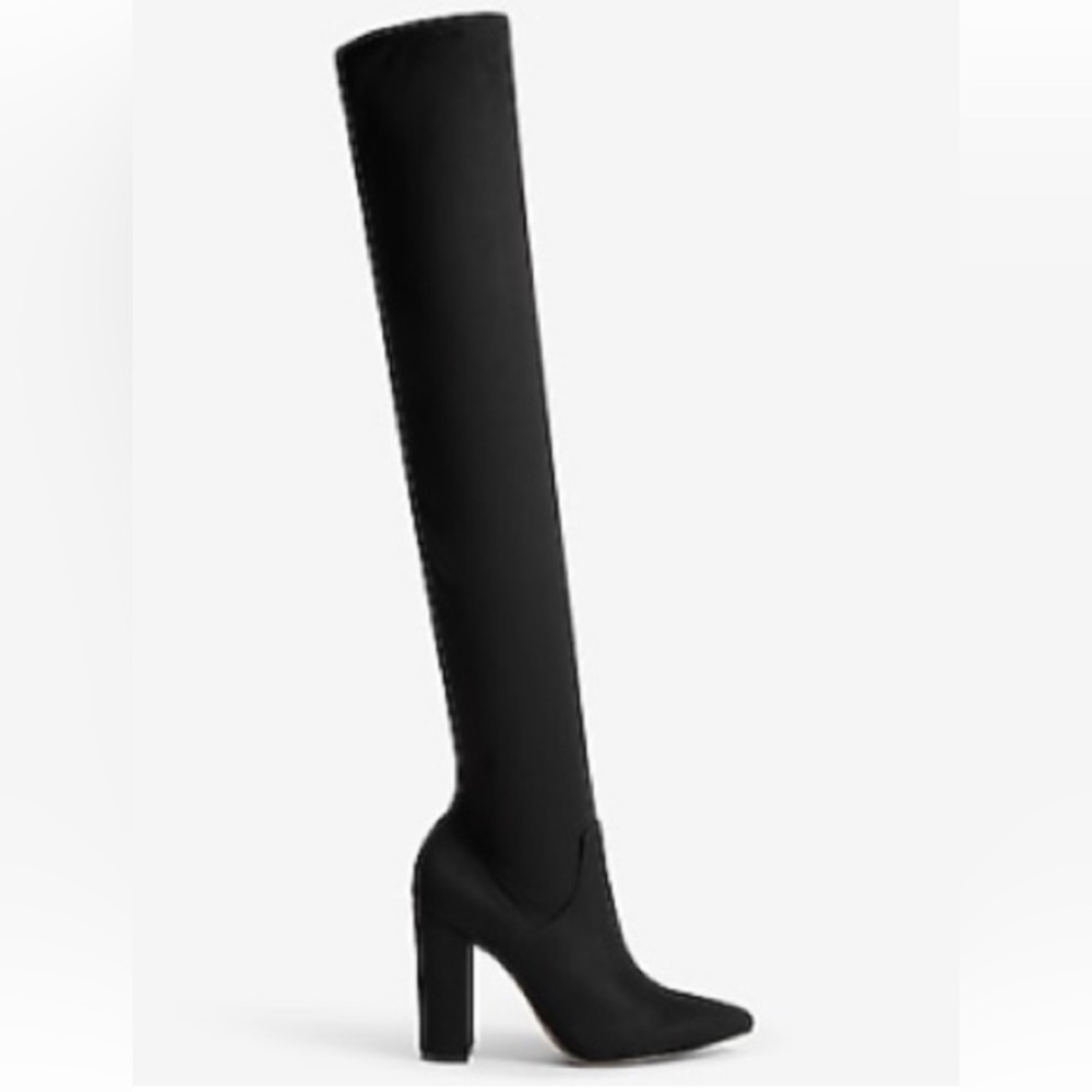 New Express Black Over-the-Knee Boots, 7